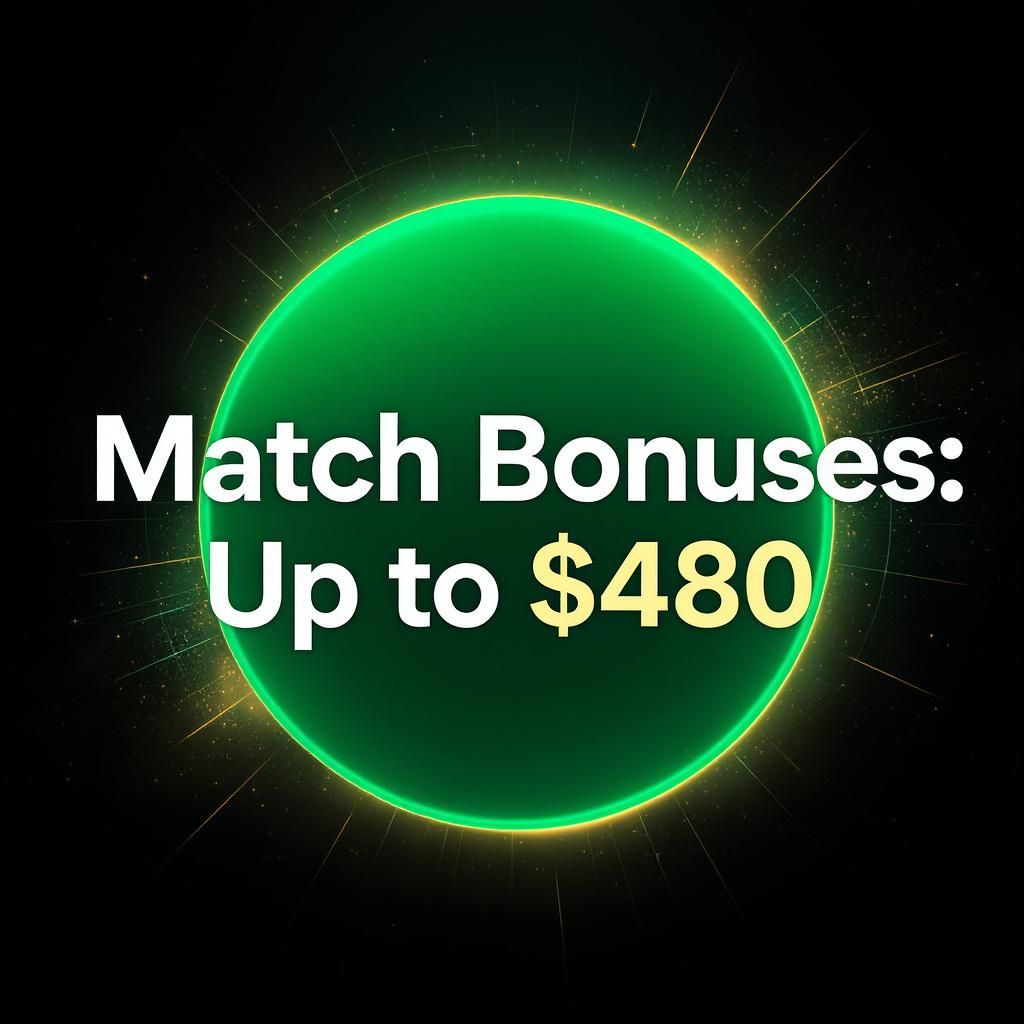 Match Bonuses: Up to $480